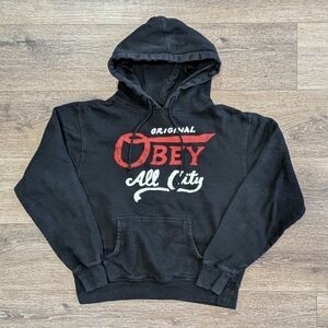 Original Obey All City script hoodie - SIZE L